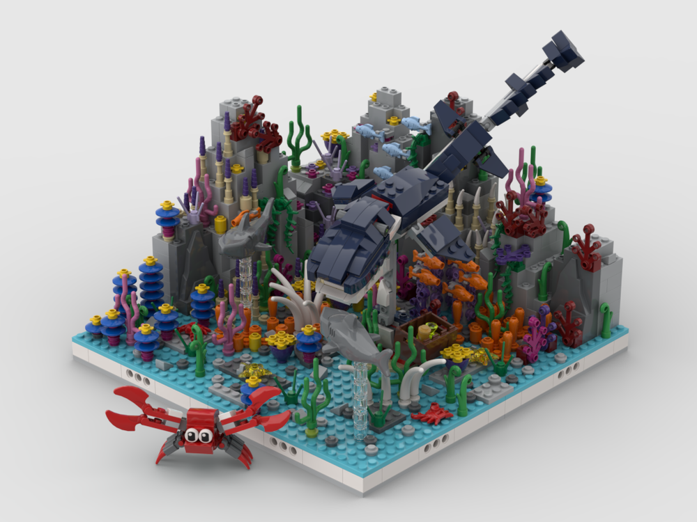 Lego Coral Reef + 31088 Sea Dinosaur Alternative Build