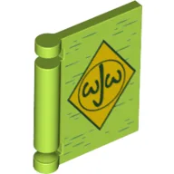 Book Cover with Yellow Diamond and 'WJW' Print