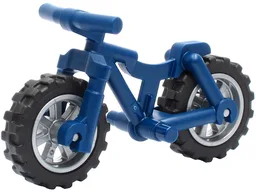 Bicycle Heavy Mountain Bike with Handlebars with Flat Silver Wheels and Black Tires (36934 / 50862 / 50861)