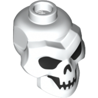Lego Minifig Head Special, Skull with Black Eyes, Mouth print