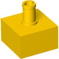 Lego Brick Special 2 x 2 No Studs, Top Pin / Yellow