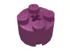 Brick Round 2 x 2 with Axle Hole / Magenta