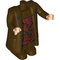 Lego Body Giant, Hagrid, Shirt and Belt and Coat Print - with Arms and Light Nougat Moveable Hands / Dark Brown