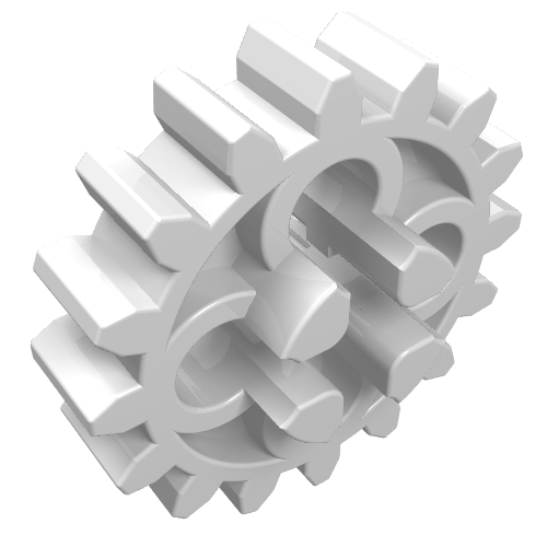Lego Technic Gear 16 Tooth with Round Holes [Old Style] / White