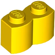 Brick Special 1 x 2 Palisade [aka Log] / Yellow
