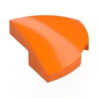 Brick Round Corner, Curved 2 x 2 x 2/3 Quarter Circle With 1 x 1 Bottom Cutout / Orange