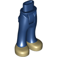 Lego Minidoll Hips and Trousers with Back Pockets and Tan Shoes Print / Dark Blue