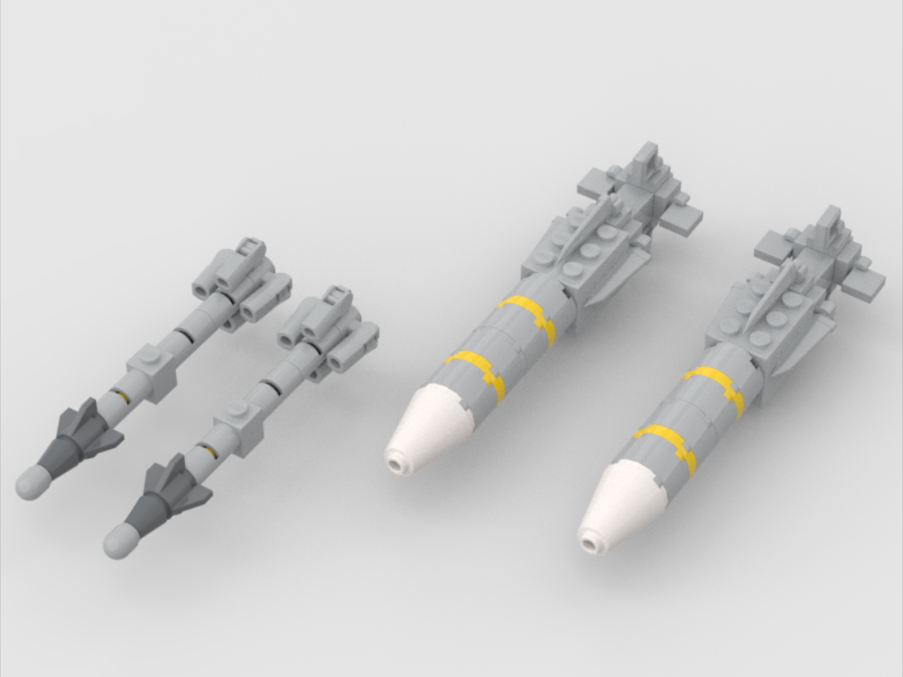 Lego AIM 9 Sidewinder and AIM 54 Pheonix Missiles