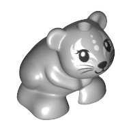 Lego Animal, Hamster, Black Eyes, Whiskers, Black Nose, White Striped Face