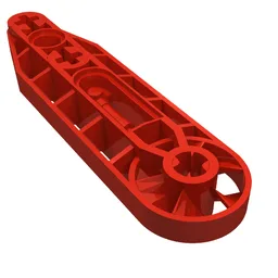 Technic Beam 1 x 7 with Fan / Red