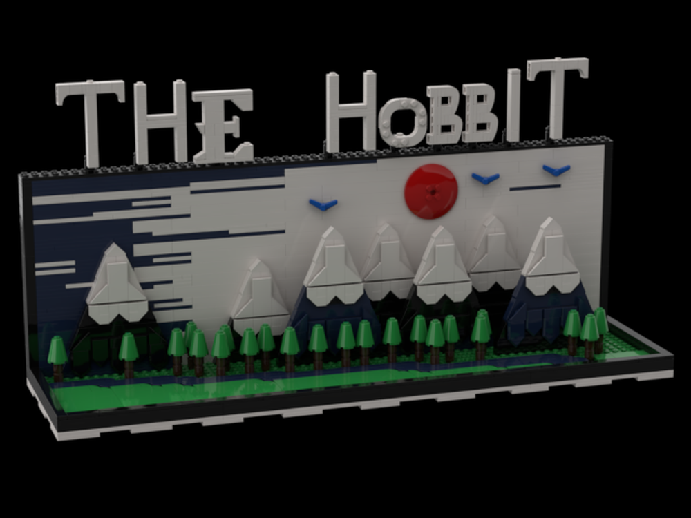 Lego The Hobbit - Original Book Cover - Background Display MOC