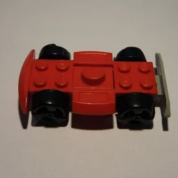 Vehicle Base 4 x 6 Racer Base with Black Wheels / Red
