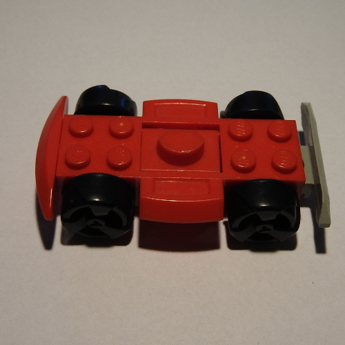 Lego Vehicle Base 4 x 6 Racer Base with Black Wheels / Tan