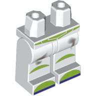 Lego Hips and White Legs with Lime Boots and Belt Print, Dirt Stains Print (Buzz Lightyear) / White