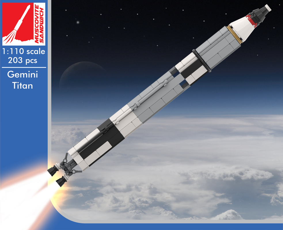 Lego Gemini Titan rocket (Saturn V scale)