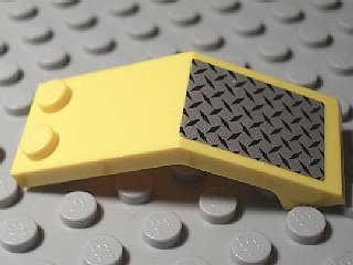Lego Windscreen 5 x 2 x 1 2/3 with Checkered Plate Mudguard Pattern (Sticker) - Sets 4514 / 7243