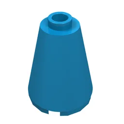Cone 2 x 2 x 2, Open Stud / Dark Azure