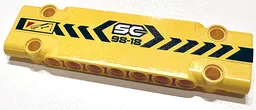 Technic, Panel Plate 3 x 11 x 1 with Black Danger Stripes, 'SC 98-18', Crane Boom Arm and Red Triangle Pattern Model Right Side (Sticker) - Set 42097