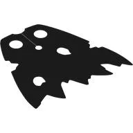 Neckwear Cape, Tattered with Holes / Black