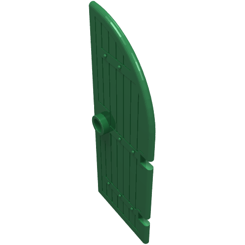 Lego Door, Gate 1 x 3 x 6 Curved Top / Green