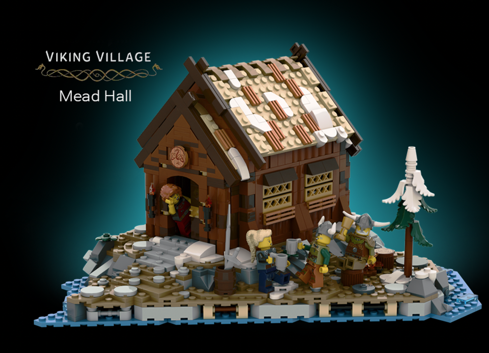 Lego Mead Hall & Campfire - Viking Village Expansion