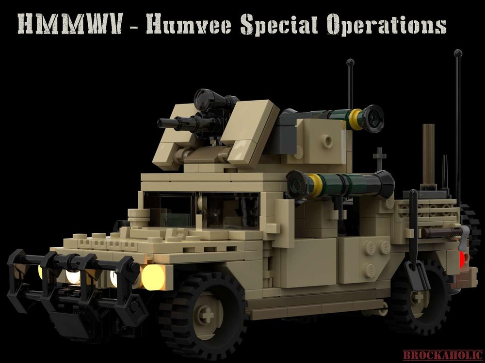 Lego HUMVEE SPECIAL OPERATIONS Delta - Diorama Taliban Checkpoint Road to Kandaha