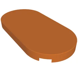Tile Round 2 x 4 / Dark Orange