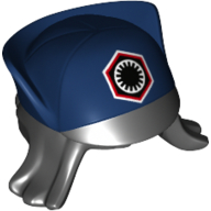 Lego Hair and Hat, First Order Cap with Black Hair / Dark Blue