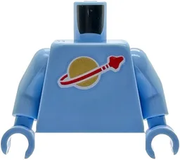 Torso with Classic Space Logo High on Torso Pattern, Inside with Ribs (second reissue) / Bright Light Blue Arms / Bright Light Blue Hands