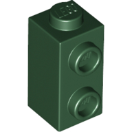 Lego Brick Special 1 x 1 x 1 2/3 with Studs on 1 Side / Dark Green