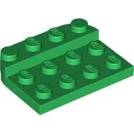 Plate Round Corners Double 3 x 4 with 1 x 4 Raised Edge Studs