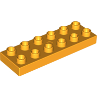 Lego Duplo Plate 2 x 6 / Bright Light Orange