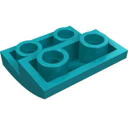 Brick Curved Inverted 2 x 2 x 2/3 / Dark Turquoise