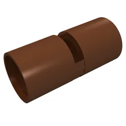 Technic Pin Connector Round [Slotted] / Reddish Brown