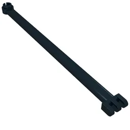 Hinge Bar 12L with 3 Fingers and Open End Stud / Black