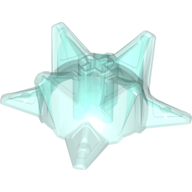 Lego Large Figure Weapon Spiked Ball, Half / Trans-Light Blue