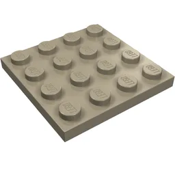 Plate 4 x 4 / Dark Tan