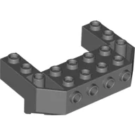 Brick Special, Train Front Sloping Base Wedged with 4 Studs on Front and 2 x 4 Cutout / Dark Bluish Gray