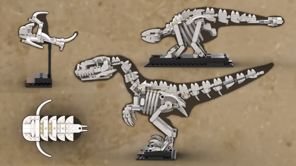 Lego Alternative Dinosaurs for the Dinosaur Fossils (21320) Set: Allosaurus / Raptor , Ankylosaurus and a Pterosaur