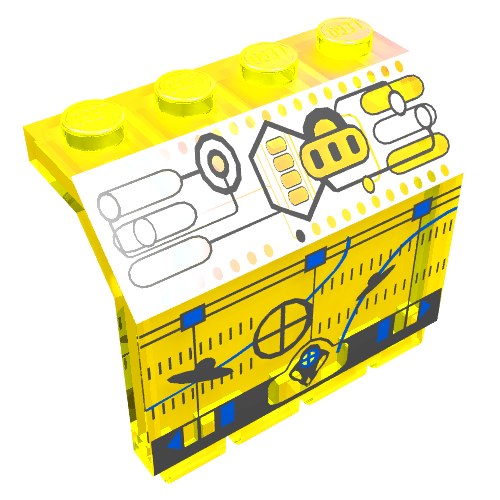 Lego Hinge Panel 2 x 4 x 3 1/3 with UFO Print