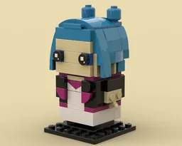BrickHeadz of Jinx AU / Powder from Arcane - League of Legends - Buns Edition