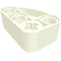 Technic Beam 2 x 3 L-Shape with Quarter Ellipse Thick / White