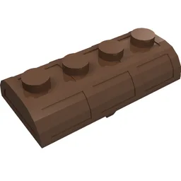 Treasure Chest Lid [Thick Hinge] / Brown