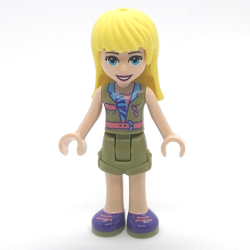 Lego Stephanie - Olive Green Jacket, Olive Green Skirt, Bright Light Yellow Hair