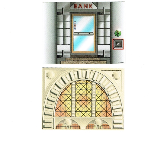 Lego Backdrop with Bank Print / Arched Window Print / [No Color/Any Color]