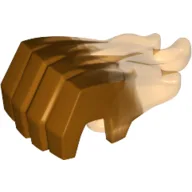 Hand with Trans-Orange Flames / Pearl Gold