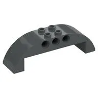 Brick Curved 2 x 8 x 2 Double / Dark Bluish Gray