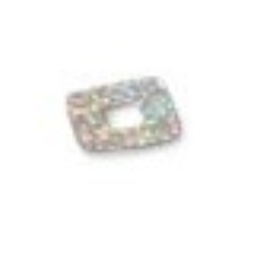 Lego Clikits Icon Accent, Square 2 1/2 x 2 1/2 with Pixelated Holographic Pattern / Chrome Silver