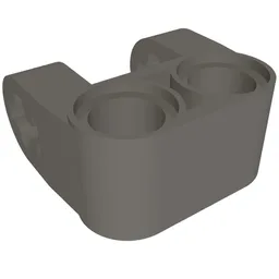 Technic Axle and Pin Connector Perpendicular Double Split [Reinforced] / Dark Bluish Gray