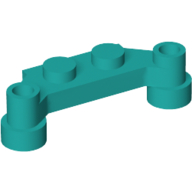 Lego Plate Special 1 x 4 Offset with Bar Holes / Dark Turquoise